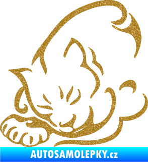 Samolepka Kočka 030 levá Ultra Metalic zlatá