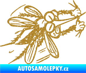 Samolepka Komár 002 pravá Ultra Metalic zlatá