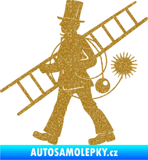 Samolepka Kominík 001 levá Ultra Metalic zlatá