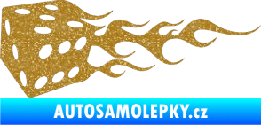 Samolepka Kostky 002 levá Ultra Metalic zlatá