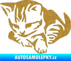 Samolepka Koťátko 003 levá Ultra Metalic zlatá