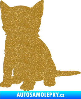 Samolepka Koťátko 005 levá Ultra Metalic zlatá