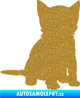 Samolepka Koťátko 005 pravá Ultra Metalic zlatá