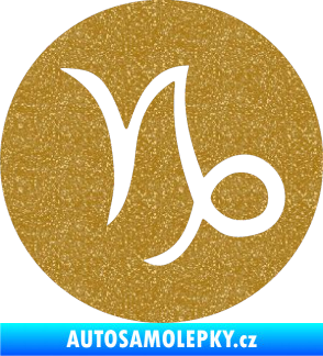 Samolepka Kozoroh 001 - horoskop Ultra Metalic zlatá