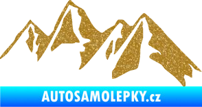 Samolepka Krajina hory 015 pravá Ultra Metalic zlatá