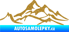 Samolepka Krajina hory 017 levá Ultra Metalic zlatá