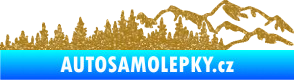 Samolepka Krajina hory 030 pravá Ultra Metalic zlatá