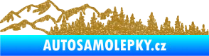 Samolepka Krajina hory 030 levá Ultra Metalic zlatá