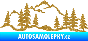 Samolepka Krajina hory 033 levá Ultra Metalic zlatá