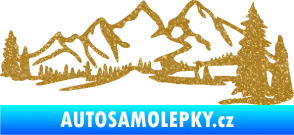 Samolepka Krajina hory 038 pravá Ultra Metalic zlatá