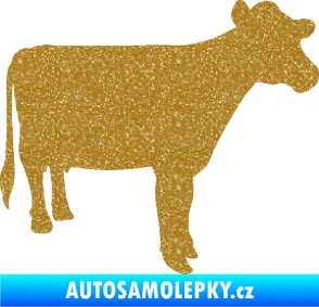Samolepka Kráva 001 pravá Ultra Metalic zlatá