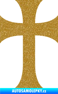 Samolepka Křesťanský kříž 002 Ultra Metalic zlatá