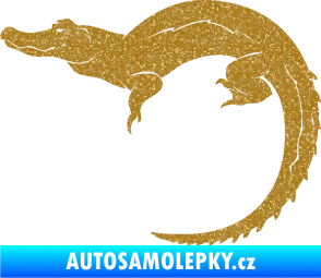 Samolepka Krokodýl 001 levá Ultra Metalic zlatá