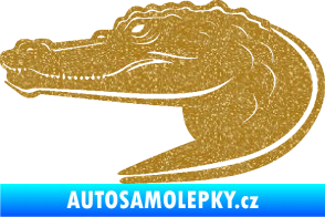 Samolepka Krokodýl 004 levá Ultra Metalic zlatá