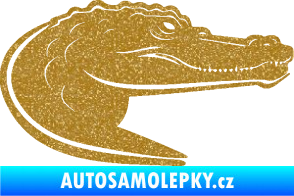 Samolepka Krokodýl 004 pravá Ultra Metalic zlatá