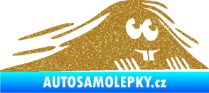 Samolepka Kuk 004 pravá zubatý šmíráček Ultra Metalic zlatá