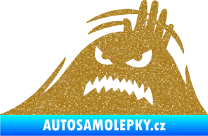 Samolepka Kuk 005 levá vzteklý šmírák Ultra Metalic zlatá