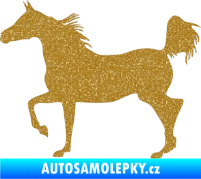 Samolepka Kůň 009 levá Ultra Metalic zlatá