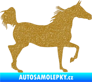 Samolepka Kůň 009 pravá Ultra Metalic zlatá