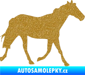 Samolepka Kůň 012 pravá Ultra Metalic zlatá