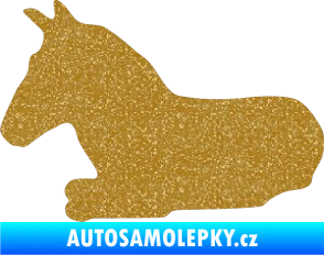 Samolepka Kůň 017 levá ležící Ultra Metalic zlatá