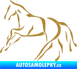 Samolepka Kůň 024 levá Ultra Metalic zlatá