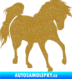 Samolepka Kůň 032 pravá Ultra Metalic zlatá