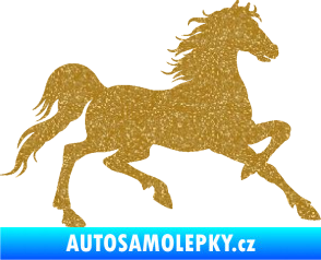 Samolepka Kůň 037 pravá Ultra Metalic zlatá
