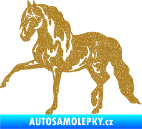 Samolepka Kůň 039 levá Ultra Metalic zlatá