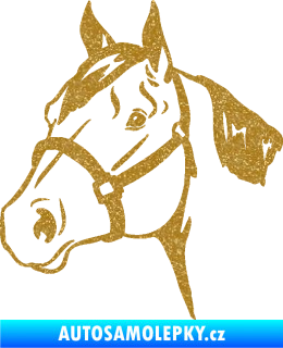 Samolepka Kůň 040 levá Ultra Metalic zlatá