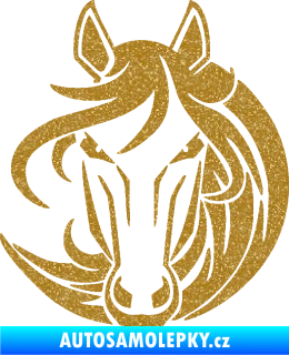 Samolepka Kůň 043 pravá Ultra Metalic zlatá
