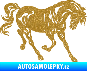 Samolepka Kůň 056 pravá Ultra Metalic zlatá