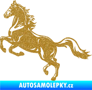 Samolepka Kůň 057 levá na zadních Ultra Metalic zlatá