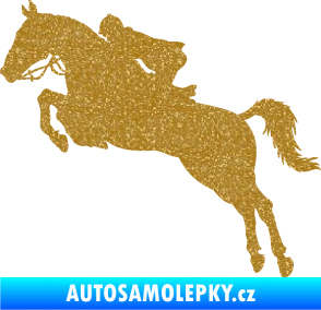 Samolepka Kůň 076 levá parkur Ultra Metalic zlatá