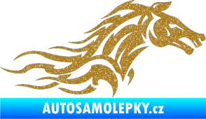 Samolepka Kůň 078 pravá Ultra Metalic zlatá