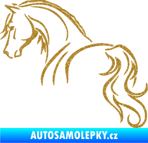 Samolepka Kůň 104 levá Ultra Metalic zlatá