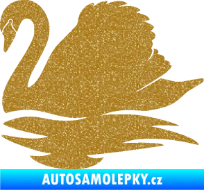Samolepka Labuť 003 levá Ultra Metalic zlatá