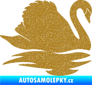 Samolepka Labuť 003 pravá Ultra Metalic zlatá