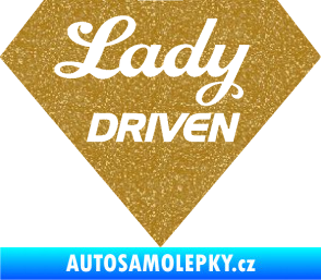 Samolepka Lady driven diamant Ultra Metalic zlatá