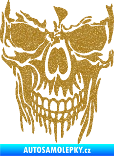 Samolepka Lebka 012 pravá Ultra Metalic zlatá
