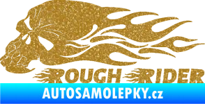 Samolepka Lebka 051 levá rough rider Ultra Metalic zlatá