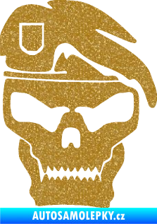 Samolepka Lebka army pravá Ultra Metalic zlatá