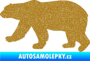 Samolepka Lední medvěd 002 levá Ultra Metalic zlatá