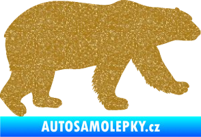 Samolepka Lední medvěd 002 pravá Ultra Metalic zlatá