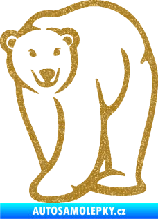 Samolepka Lední medvěd 004 levá Ultra Metalic zlatá