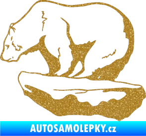 Samolepka Lední medvěd levá Ultra Metalic zlatá