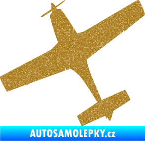 Samolepka Letadlo 003 levá Ultra Metalic zlatá