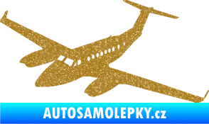 Samolepka Letadlo 010 levá Ultra Metalic zlatá
