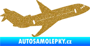 Samolepka Letadlo 013 pravá Ultra Metalic zlatá