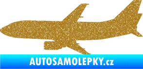 Samolepka Letadlo 019 levá Boeing 737 Ultra Metalic zlatá